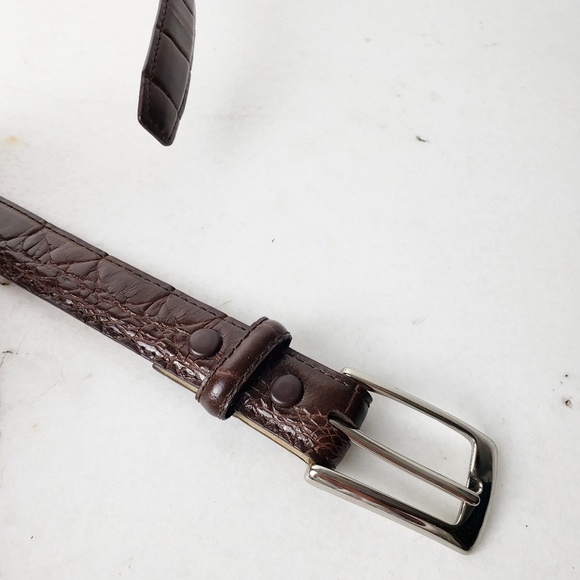 Brown Genuine Leather Belt Size S - Picture 2 of 4
